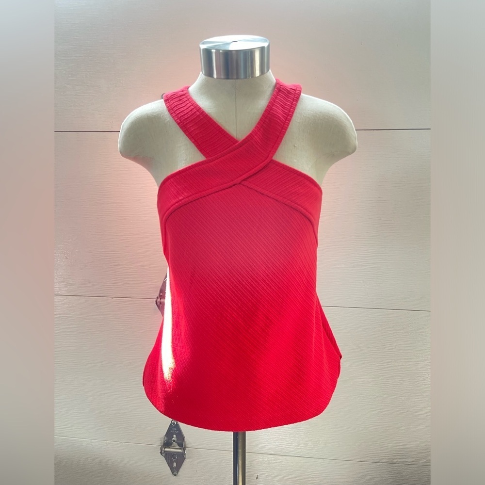 Anthropologie Textured‎ Cris Cross Halter Top